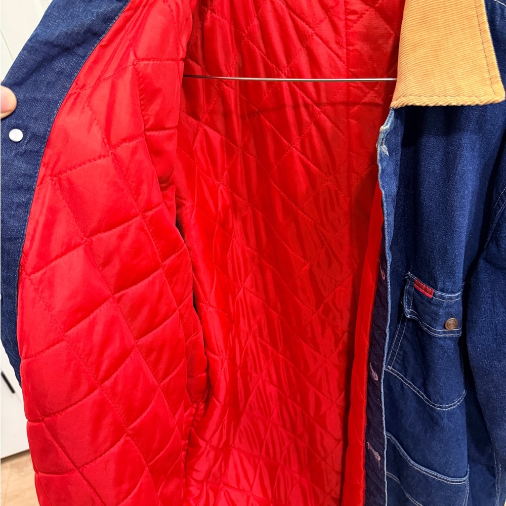Vintage Big Smith Denim Chore Jacket Quilted Lined Made in USA Mens 50 XL - Picture 9 of 14